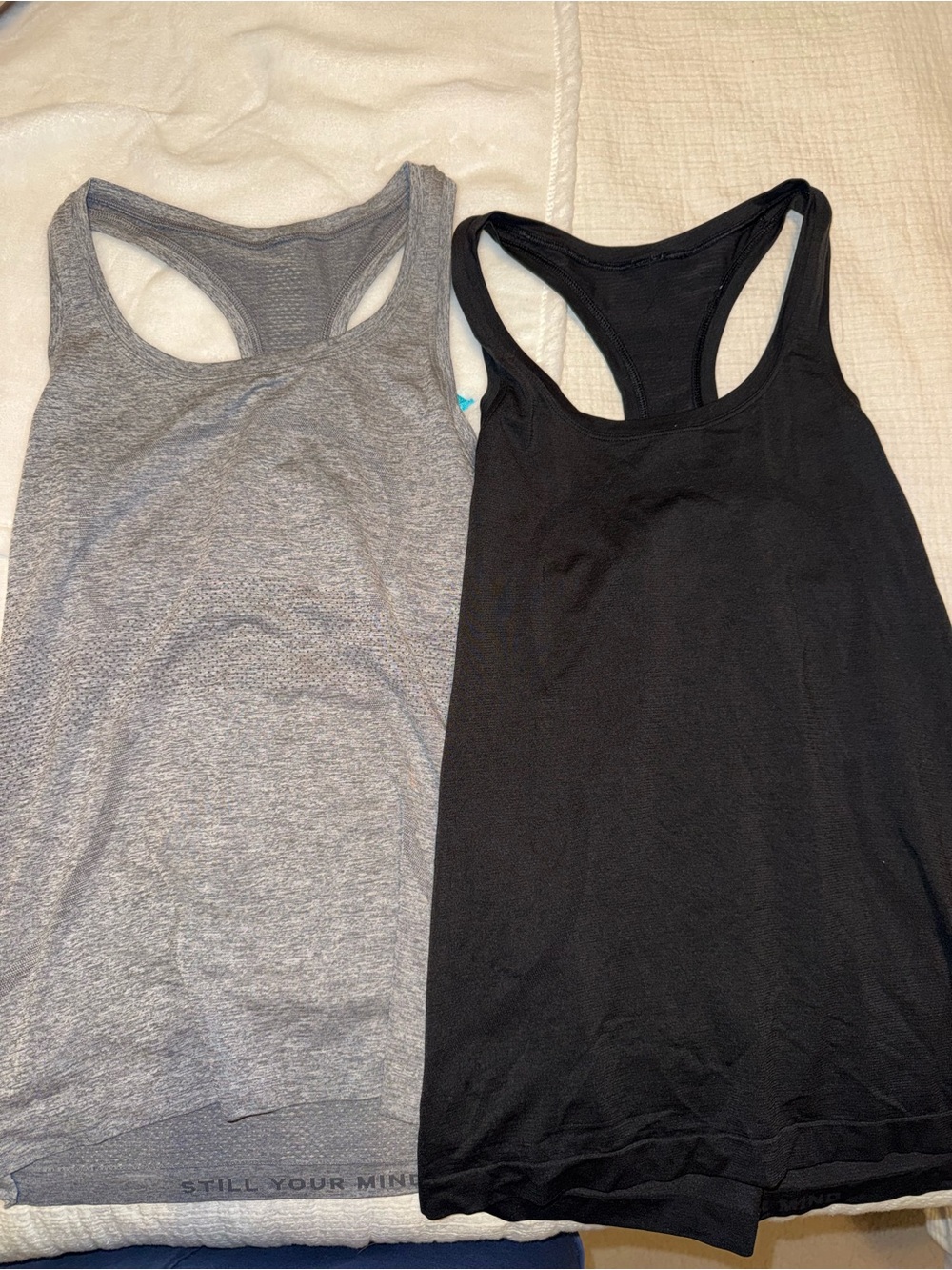 Black & Grey Lululemon Swiftly Tanks. Bundle- $8, seperately $6